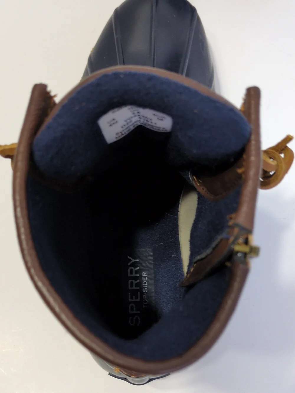 Sperry Top-Sider Girls Saltwater Duck Boots Size 4M Navy Brown